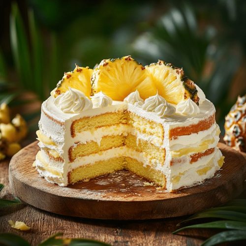 Hawaiian pineapple cake is a delicious tropical…
